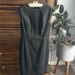 Ann Taylor Factory Classic Black Midi Dress